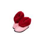 Lambskin slipper with leather sole, colour red