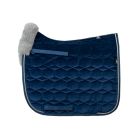 Crystal Lambskin Square Pad Dressage Size L velvet blue LIMITED! 