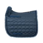 Fur change Lambskin Square Pad Dressage Size L navy