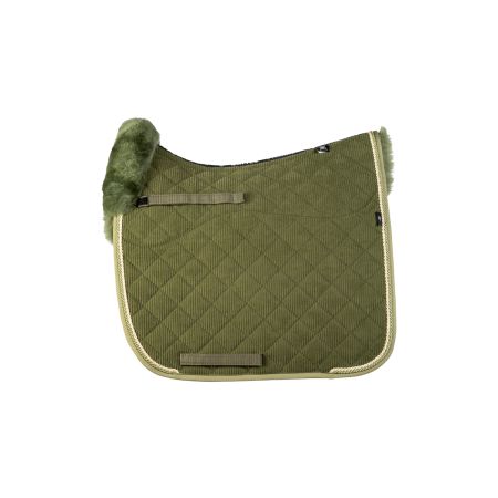 Lammfell Schabracke Dressur Gr.L Cord olive