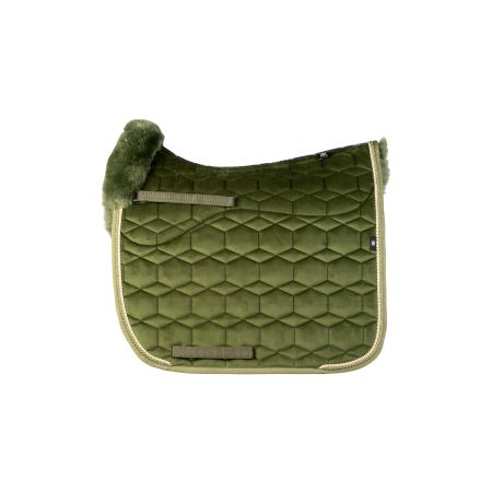 Lammfell Schabracke Dressur Gr.L Samt olive