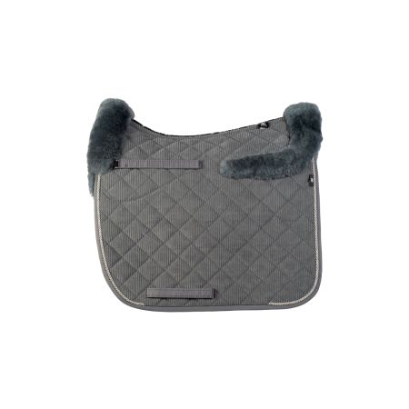 Lammfell Schabracke Dressur Gr.L Cord gaphit