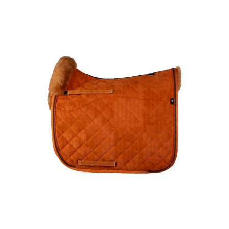 Lammfell Schabracke Dressur Gr.L Cord nougat