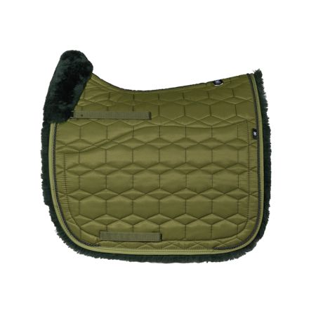 Fur change Lambskin Square Pad Dressage Size L olive