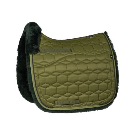 Fur change Lambskin Square Pad Dressage Size L olive