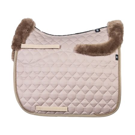 Lammfell Schabracke Dressur Gr.L Glanz Satellite / Cappuccino