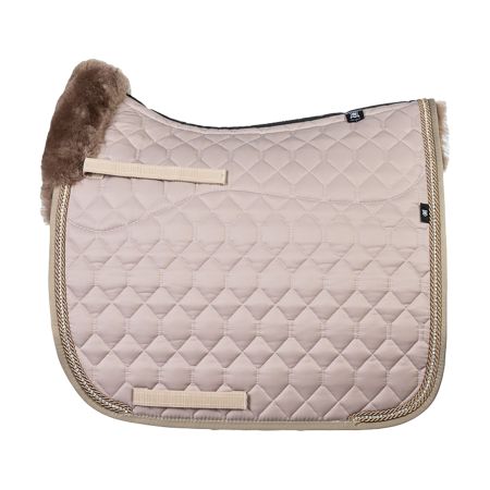 Lammfell Schabracke Dressur Gr.L Glanz Satellite / Cappuccino