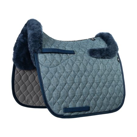 Lammfell Schabracke Dressur Gr.L Gimora Evening Blue / Blau