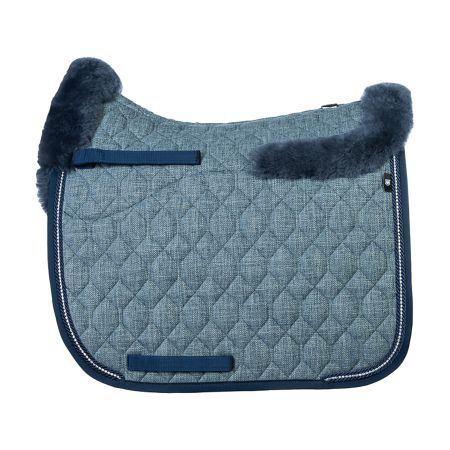 Lammfell Schabracke Dressur Gr.L Gimora Evening Blue / Blau