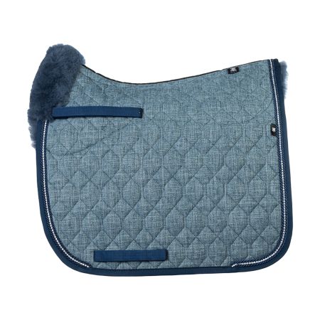 Lammfell Schabracke Dressur Gr.L Gimora Evening Blue / Blau