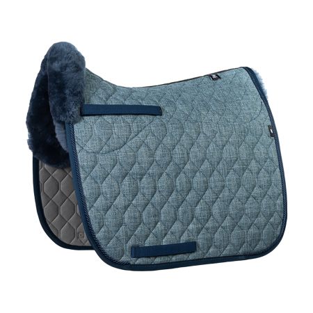 Lammfell Schabracke Dressur Gr.L Gimora Evening Blue / Blau