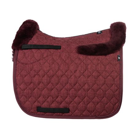 Lammfell Schabracke Dressur Gr.L Gimora Rubin Rot / Brombeer