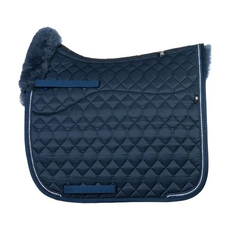 Lammfell Schabracke Dressur Gr.L Glanz Evening Blue / Blau