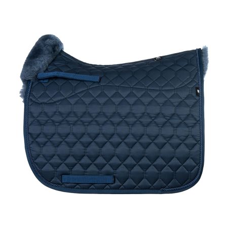 Lammfell Schabracke Dressur Gr.L Glanz Evening Blue / Blau