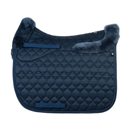 Lammfell Schabracke Dressur Gr.L Glanz Evening Blue / Blau
