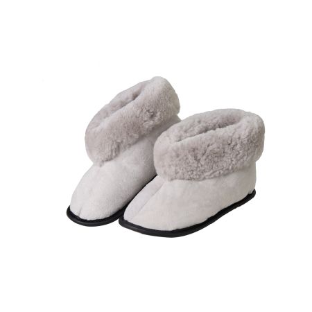 Lambskin slipper with leather sole, colour platin