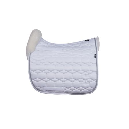 Competition Lambskin Square Pad Dressage Size L - Head Number Preparation