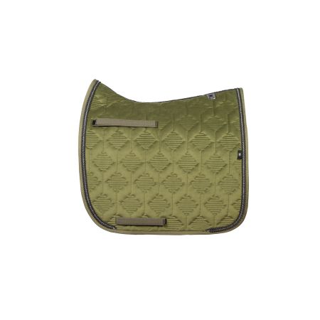 Schabracke Dressur Gr.L Samt olive Crystal
