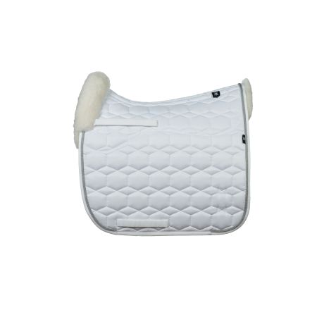 Lammfell Schabracke Dressur Gr.L Turnier Edition Aluminium - Kopfnummer Vorbereitung