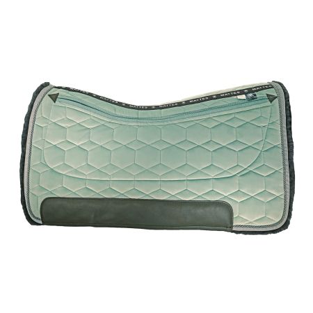 CORRECTION® Western Square Pad Gr. L, 40cm (80cm) Seitenbreite, Samt Pale Jade