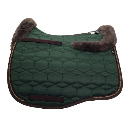 Lammfell Schabracke Eurofit Dressur Gr.L grün/taupe