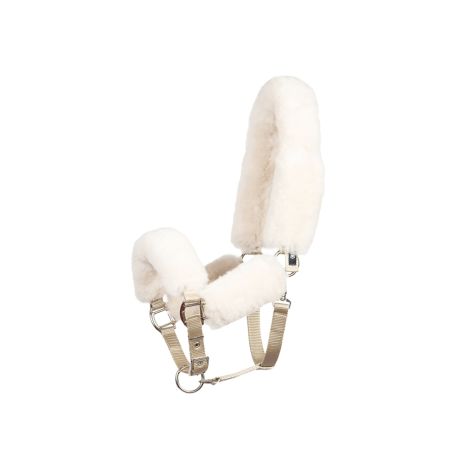 Lammfellhalfter Gr.M  sand/weiß (Musterware)