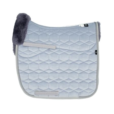 Lammfell Schabracke Dressur Gr. L Lab-03 Samt light blue