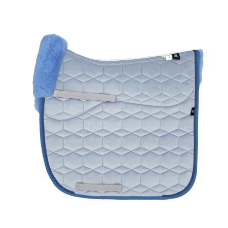 Lammfell Schabracke Dressur Gr. L Lab-04 Samt light blue