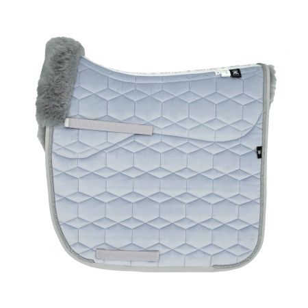 Lammfell Schabracke Dressur Gr. L Lab-05 Samt light blue