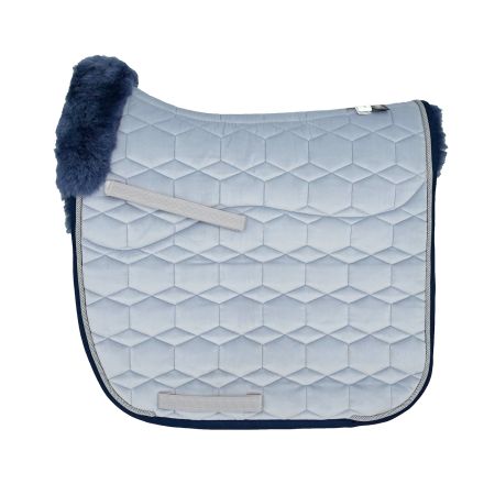 Lammfell Schabracke Dressur Gr. L Lab-06 Samt light blue