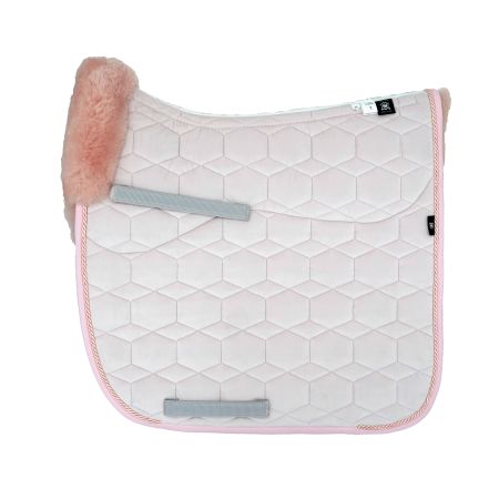 Lammfell Schabracke Dressur Gr. L Lab-10 Samt light rose