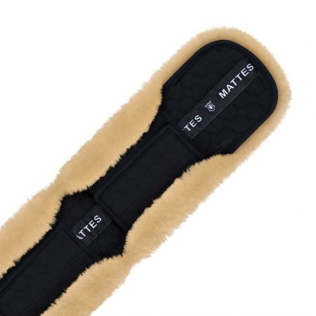 Lambskin-Dressage Girth Strap Cover with buckle flaps