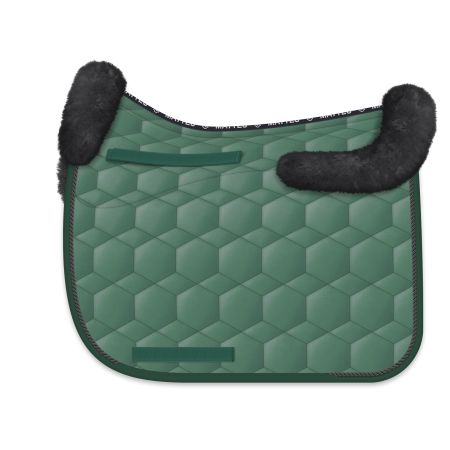 Lambskin Square Pad Dressage Size L racing green