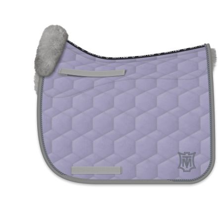 Lambskin Square Pad Dressage Size L velvet lilac/grey