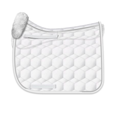 CORRECTION® Turnier Lammfell Schabracke Dressur Gr.L  - Kopfnummer Vorbereitung