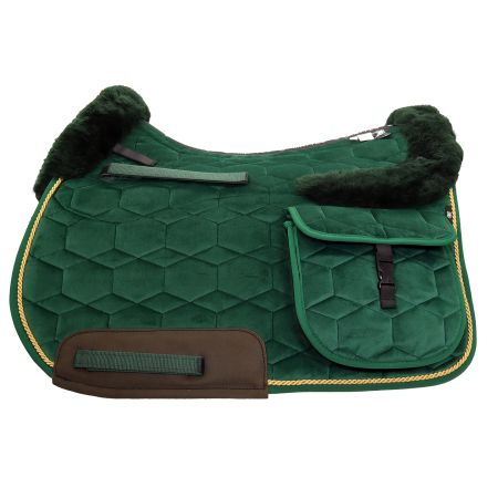 Wanderschabracke Vielseitigkeit Gr.L Samt grün/grün (Musterware)